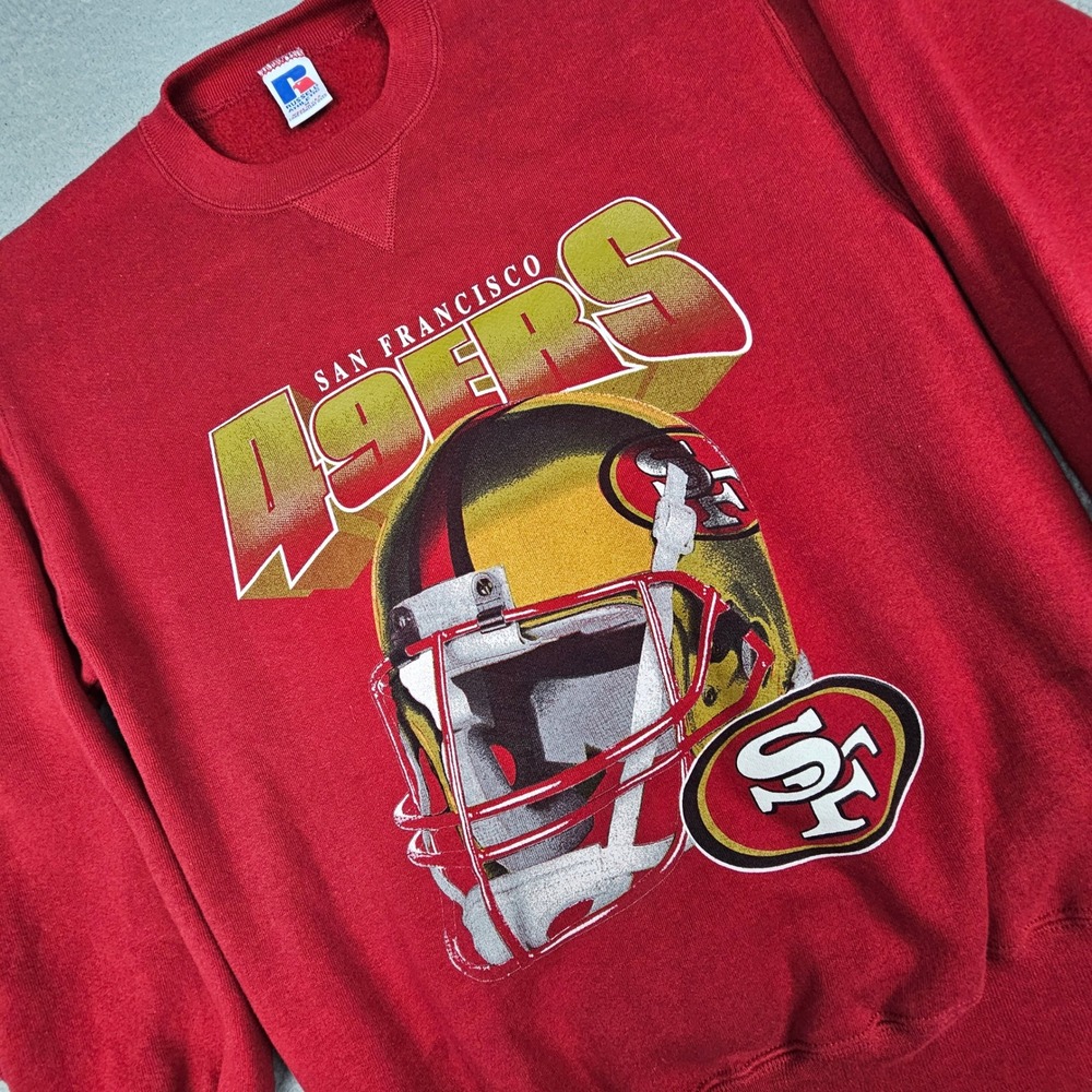 Russell Athletic‎ Sweatshirt Men Medium Red SF 49ers Vintage 90s Made in USA
